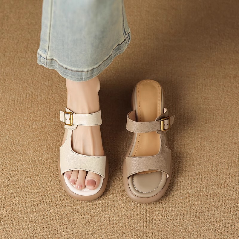 Sandal Kulit Wanita, Model Kas - Insole Memory Foam ulasan dan harga