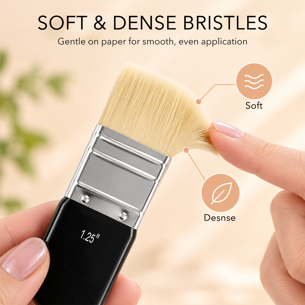 Set Kuas untuk Kolase; Kuas Pi - Brush Bristle Set ulasan dan harga