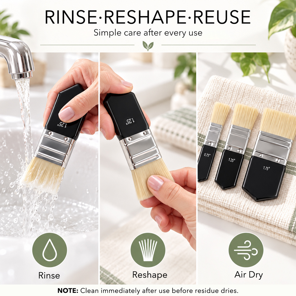 Set Kuas untuk Kolase; Kuas Pi - Brush Bristle Set ulasan dan harga